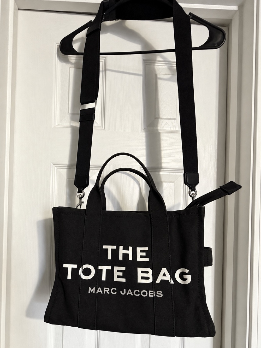 Marc Jacobs Black Canvas 'The Tote Bag' Crossbody Tote